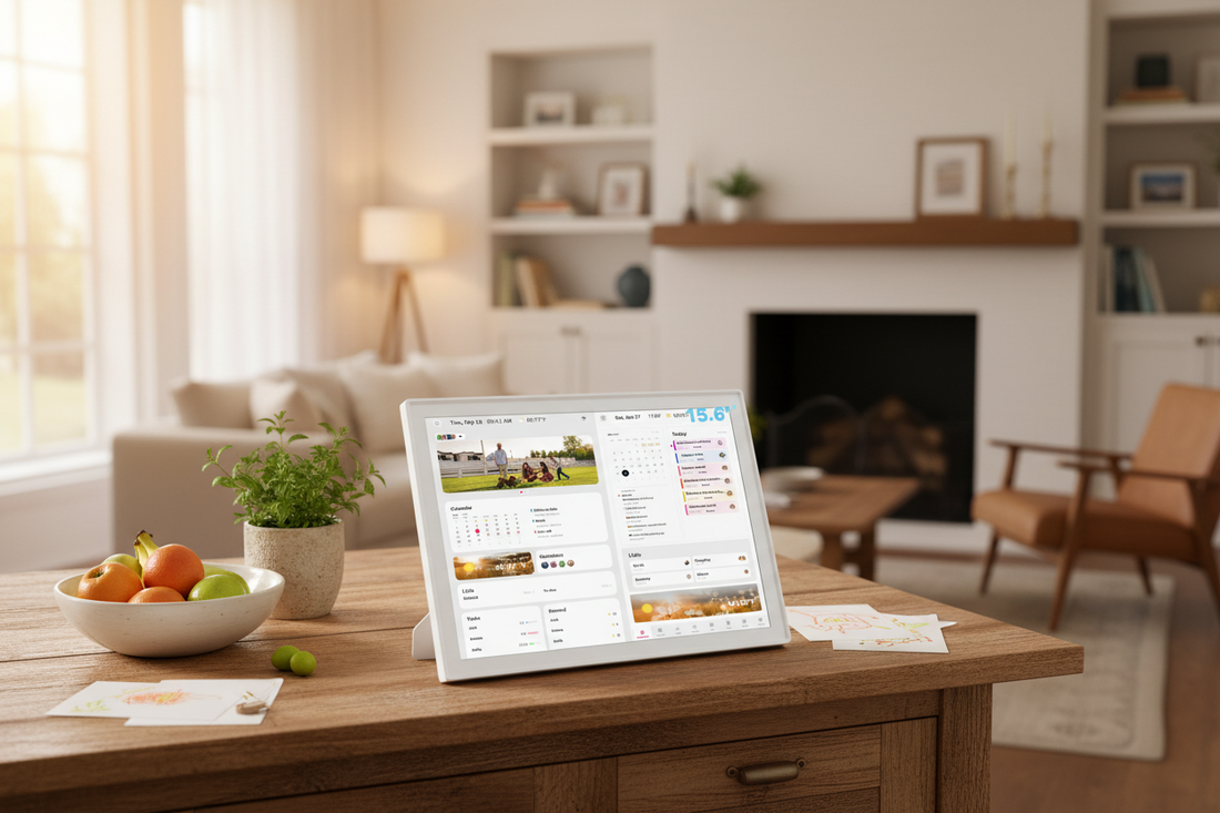 15.6-inch INGNOK digital calendar for family organization