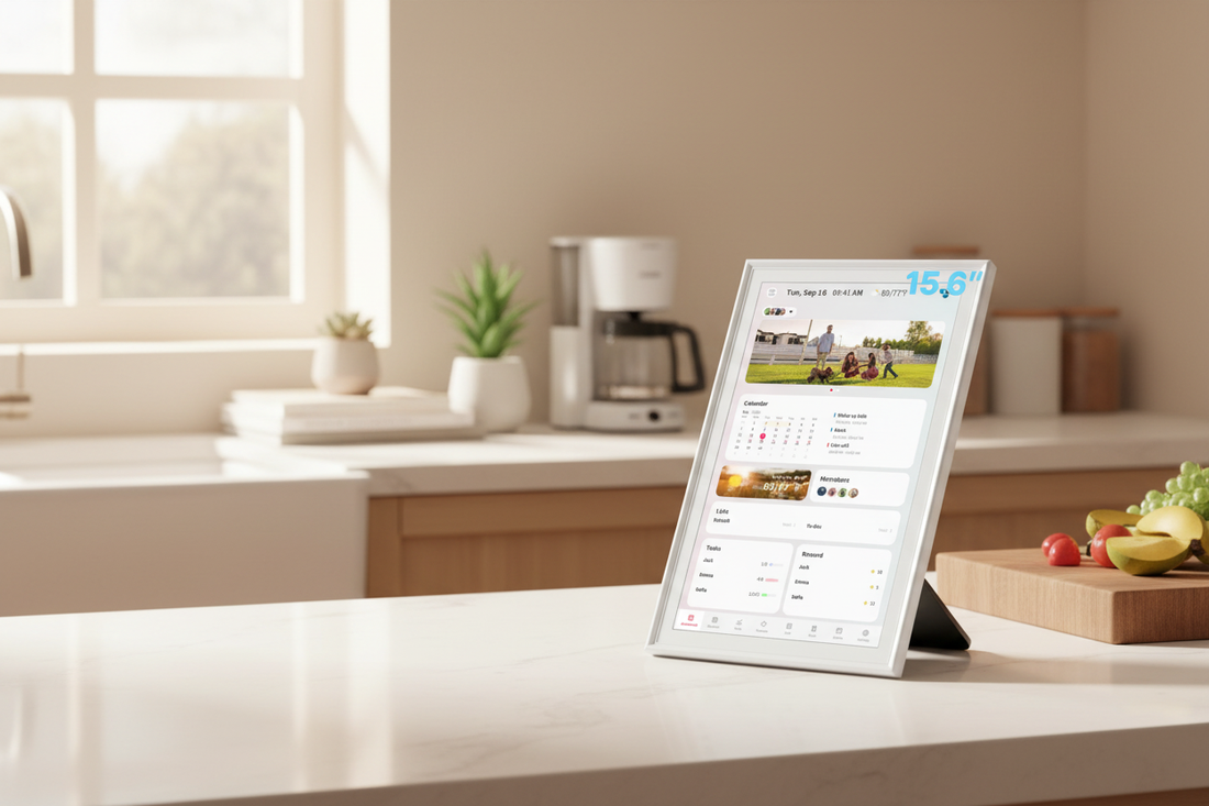 INGNOK 15.6-inch digital calendar used as a home office schedule hub