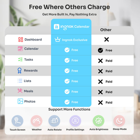 INGNOK digital calendar for shared home scheduling