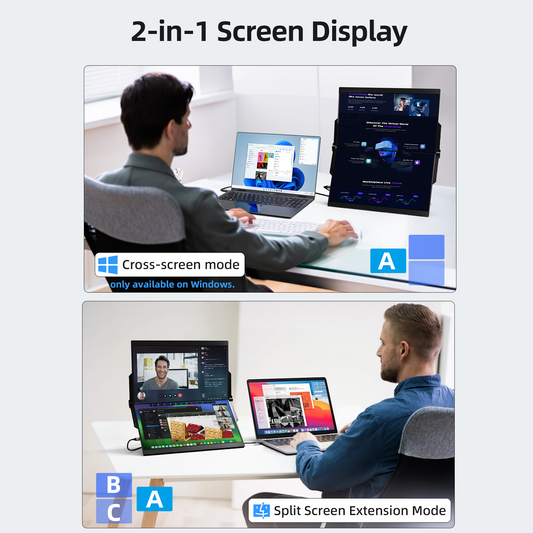 INGNOK YNF2B portable dual monitor workstation setup