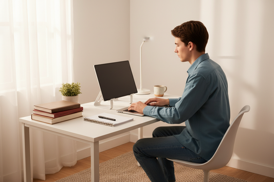Portable Monitor Study Setup for Students