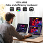 Ingnok Dual Portable Monitor,15.6inch FHD 1080P Screen with USB-C mini HDMI, Foldable Screen Design,Portable Dual Monitor Compatible with Windows/Mac, Easy Setup for Work