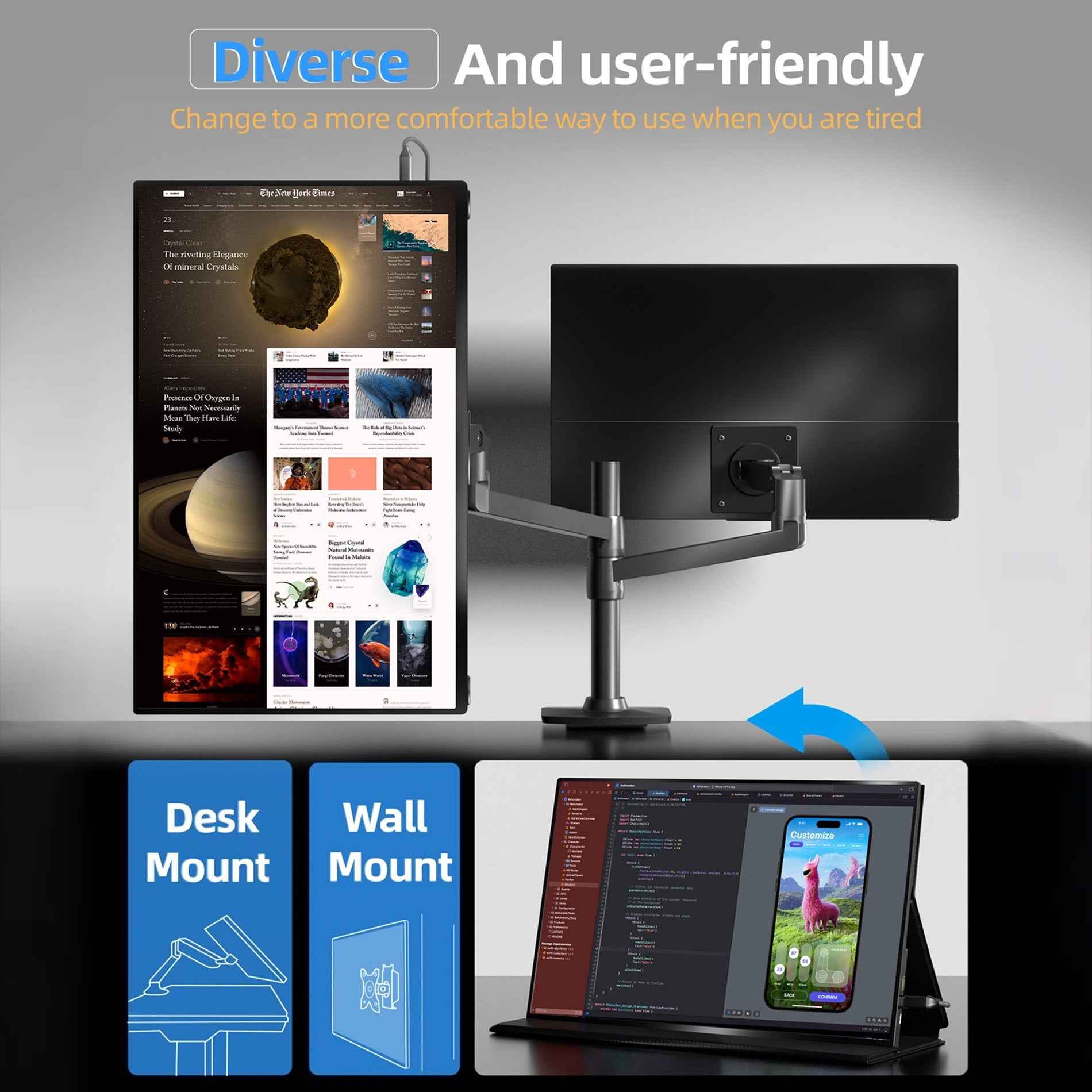 INGNOK YN05B 18.5" FHD Portable Monitor with Smart Cover (Copy)