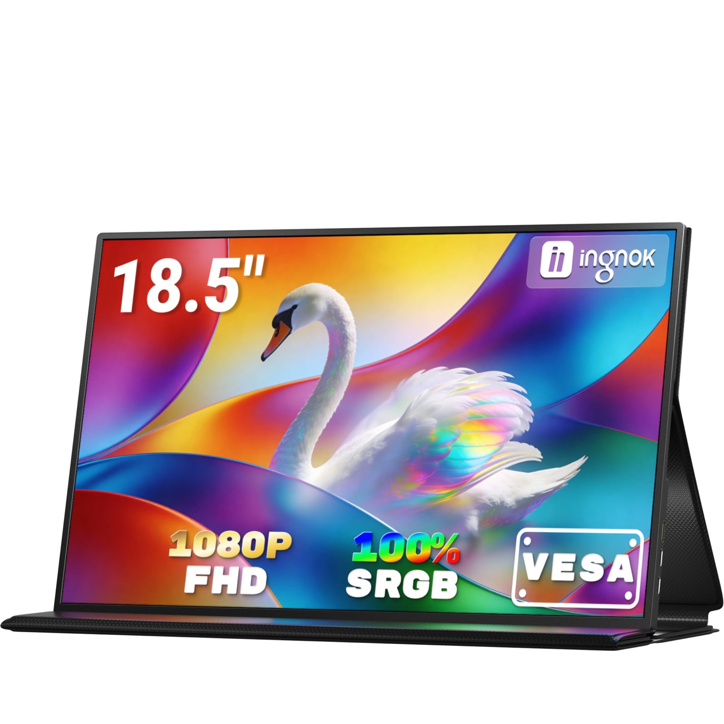 INGNOK YN05B 18.5 inch FHD portable monitor with smart cover