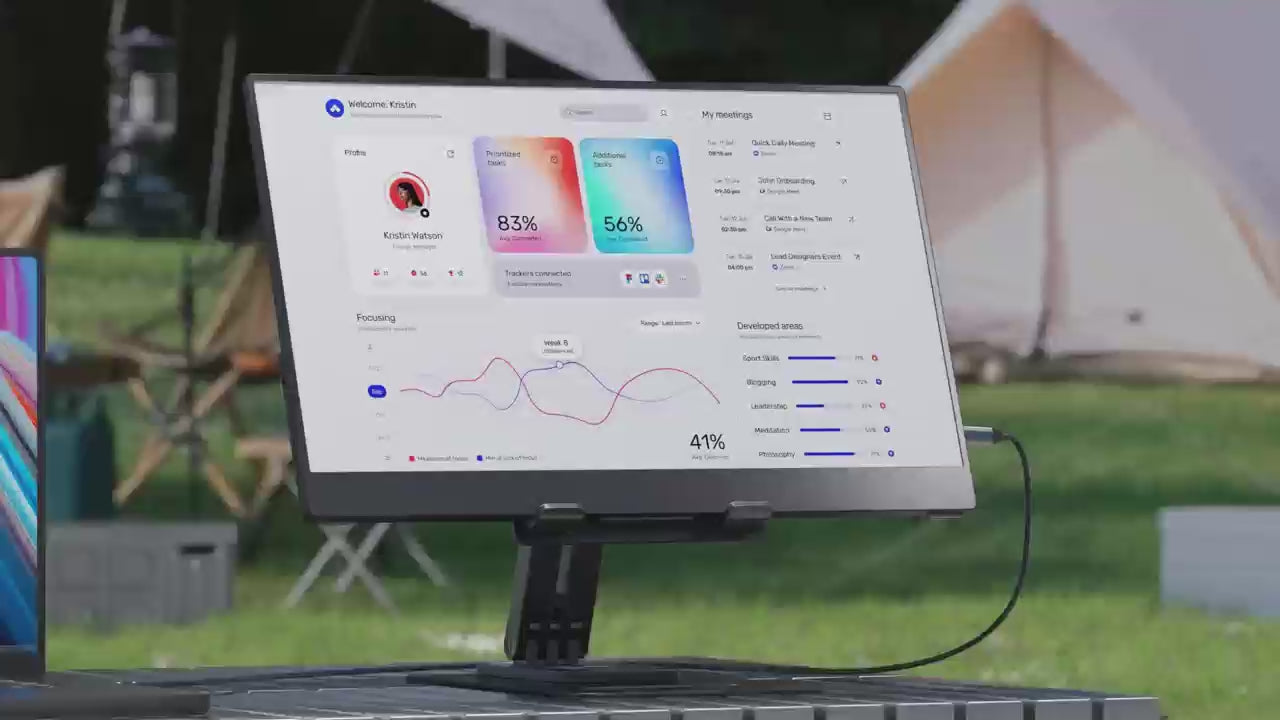 Ingnok YN02D Table Portable Laptop Monitor | 15.6" FHD 1080P